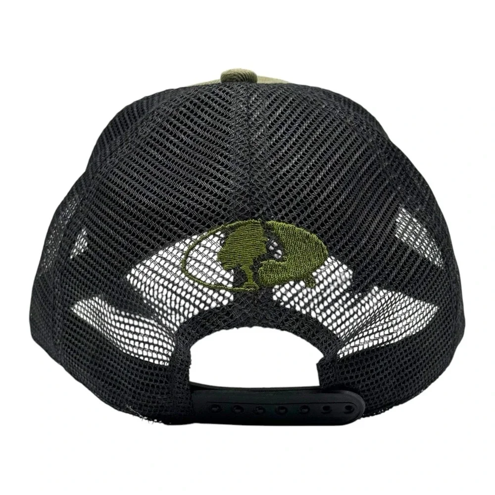 Mossy Oak Trucker Hat SnapBack Olive Green Black Mesh Cap OSFM Hunt Outdoor Camo - Picture 4 of 6